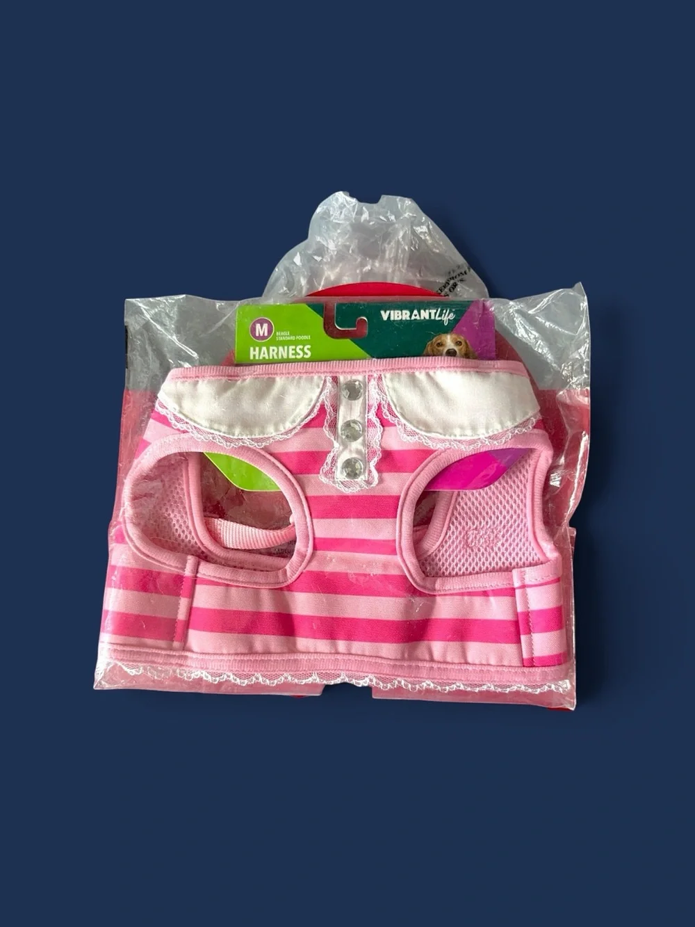 Vibrant Life Pink Stripe Dog Harness